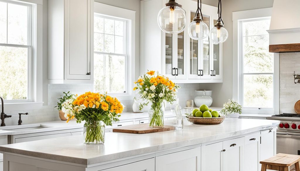 bright white kitchen cabinets