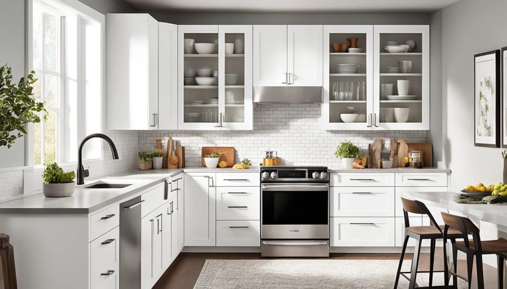 home depot white shaker cabinets
