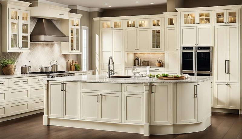 ivory shaker kitchen cabinets