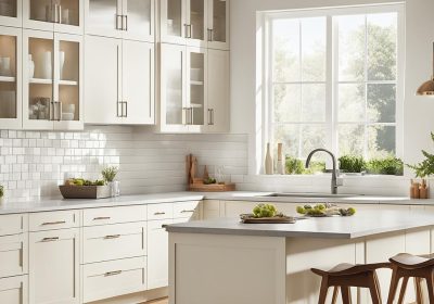 off white shaker cabinets