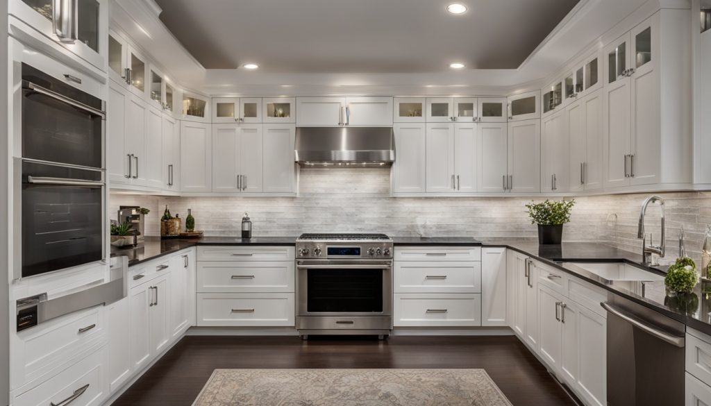 white shaker cabinets