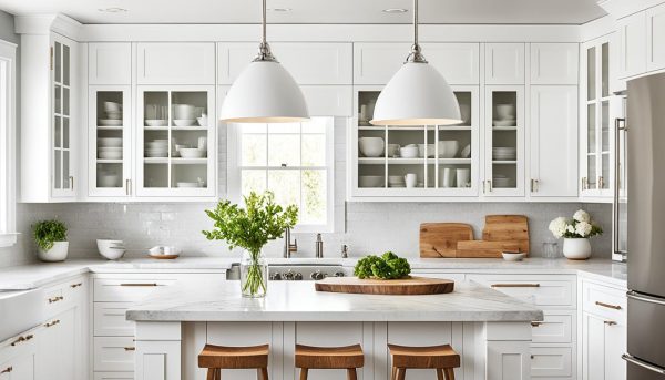 white shaker cabinets