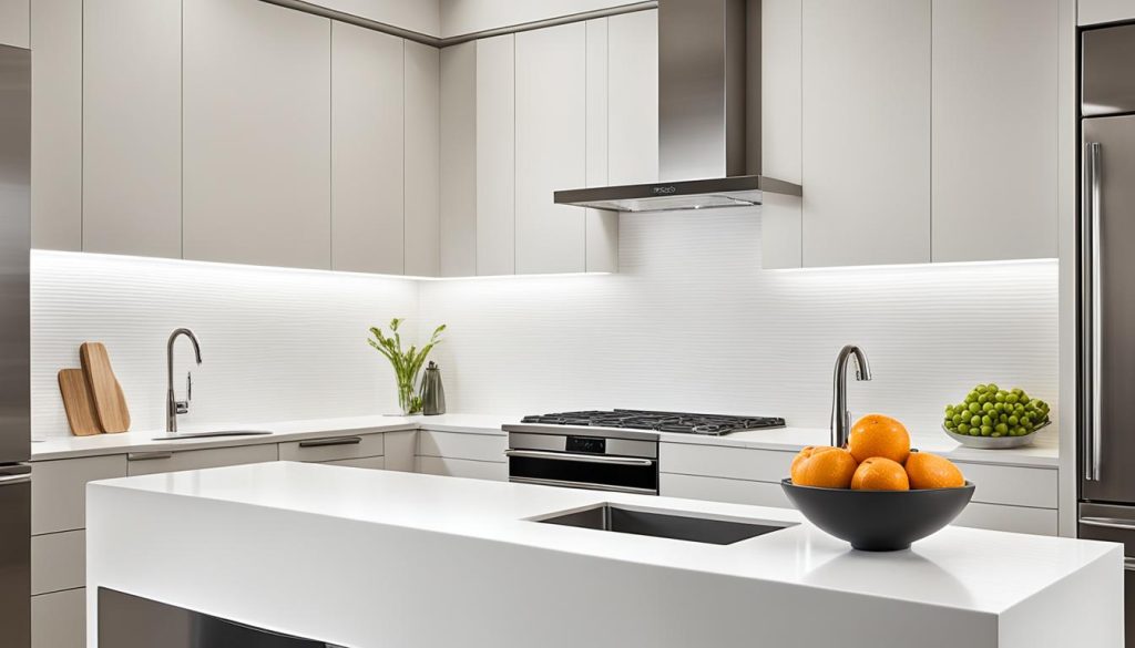 Corian solid surface countertop