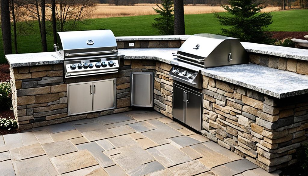 Weather-resistant countertops for outdoor kitchen design