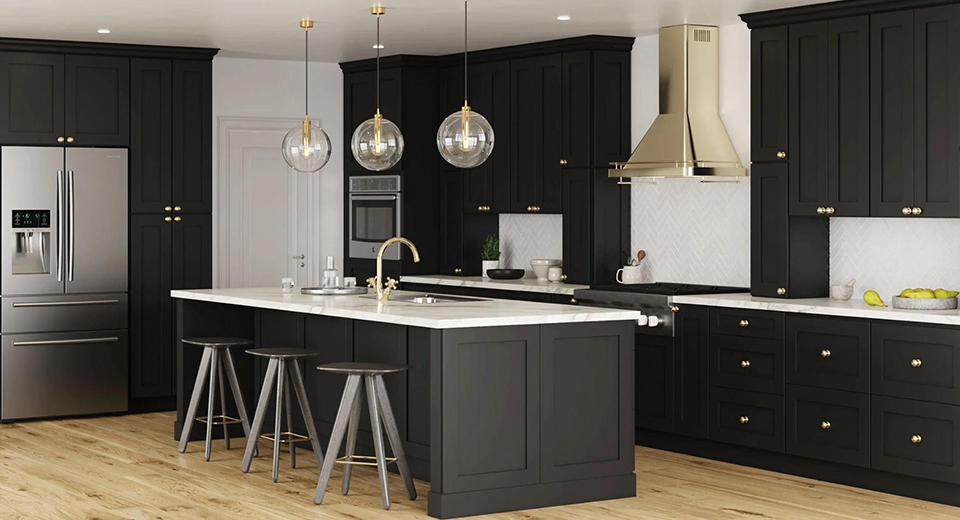 black-shaker-cabinets