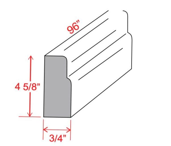 Furniture Base Moulding Light Grey LG-FBM8